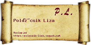 Polácsik Liza névjegykártya